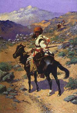 Frederick Remington Indian Trapper Germany oil painting art